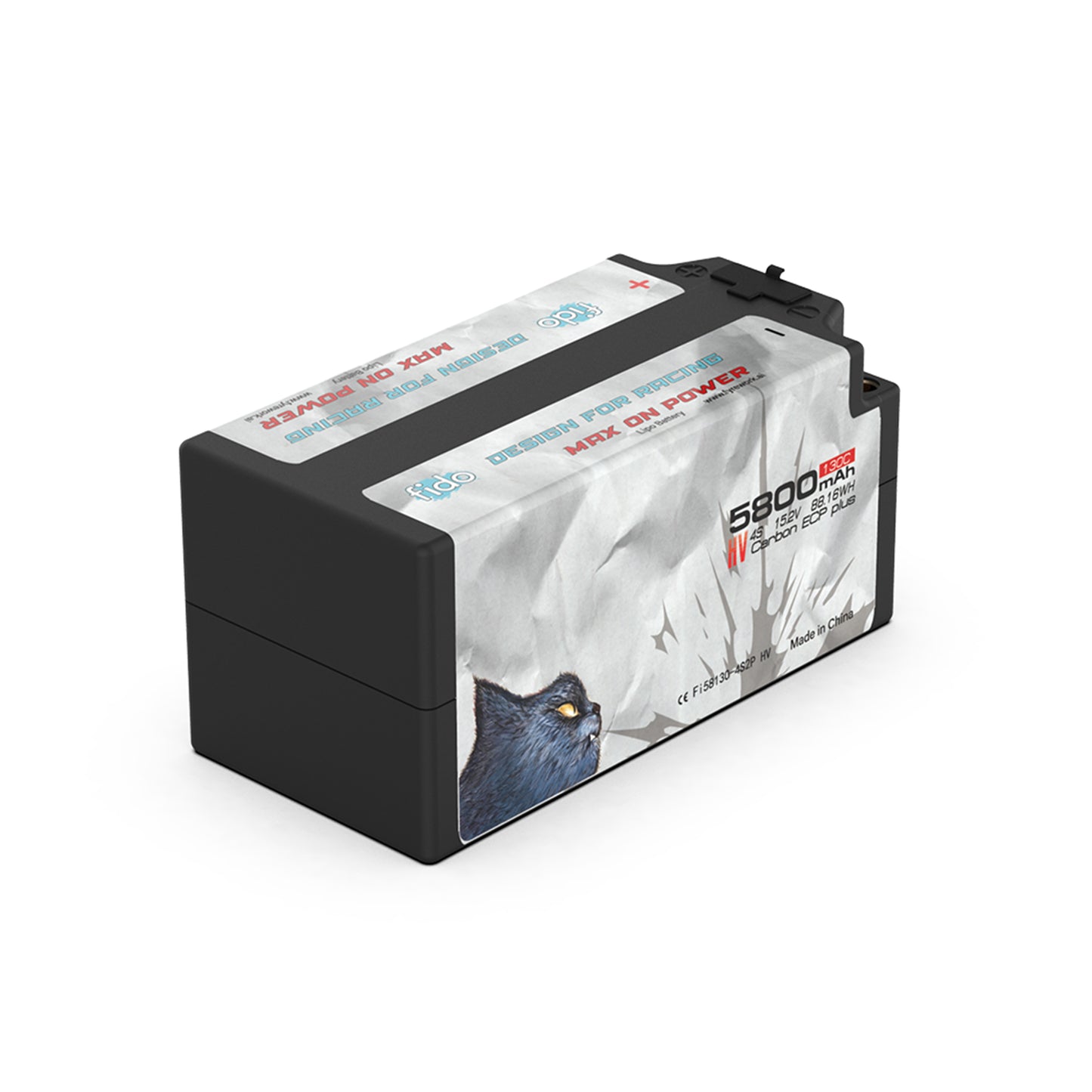 Fi58130-4S2P HV Fido RC Racing Lipo Battery 5800mAh 15.2V Fat Shorty Pack HV