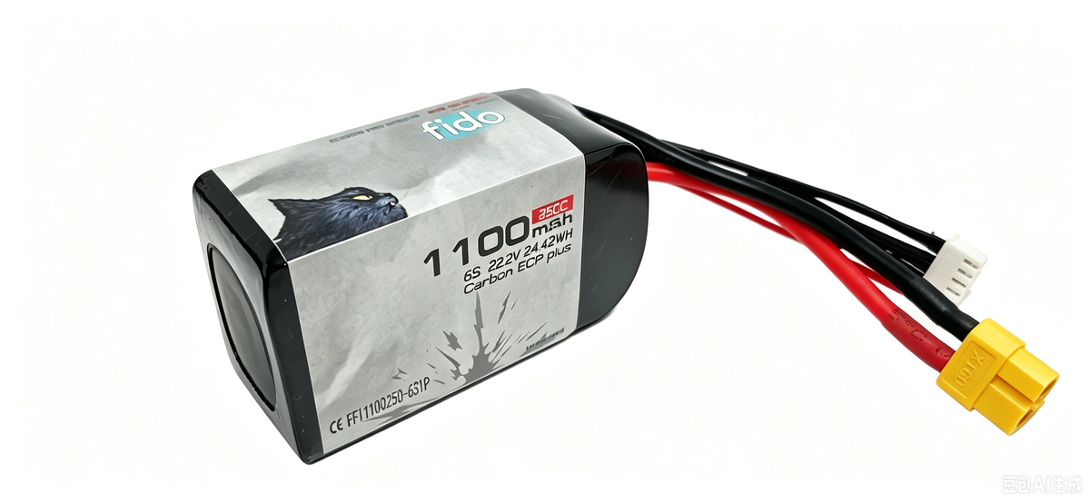 FFi1100250-6S1P Fido Flight Lipo Battery 1100mAh 22.2V