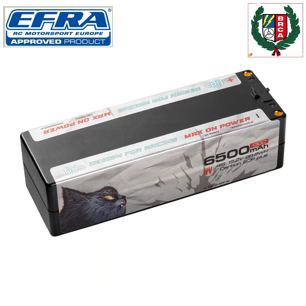 Fi65130-4S1P HV Fido RC Racing Lipo Battery HV 6500mAh 15.2V Stick Pack LCG