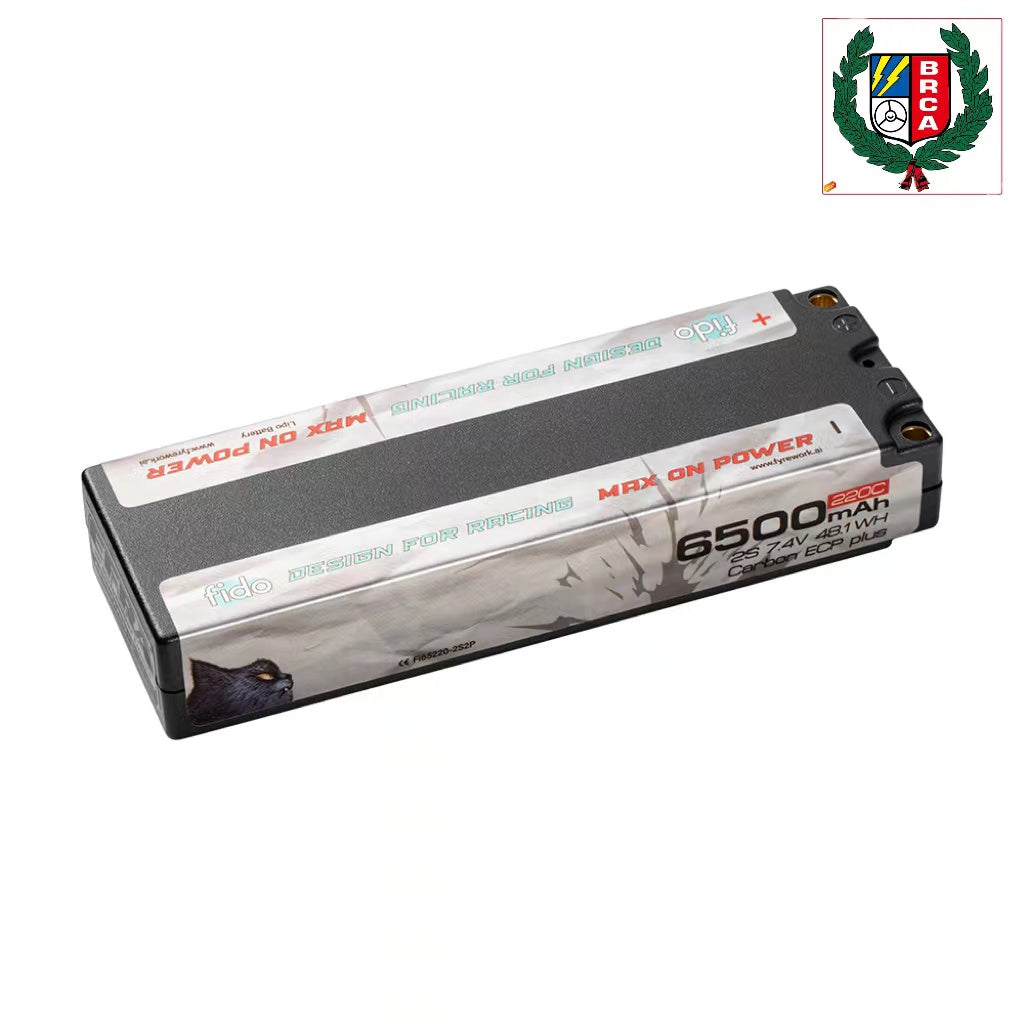 Fi65220-2S2P Fido RC Racing Lipo Battery 6500mAh 7.4V LCG Stick Racing Pack