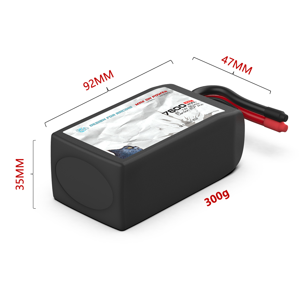Fi76200-2S2P Fido RC Racing Lipo Battery 7600mAh 7.4V Racing Drag Pack