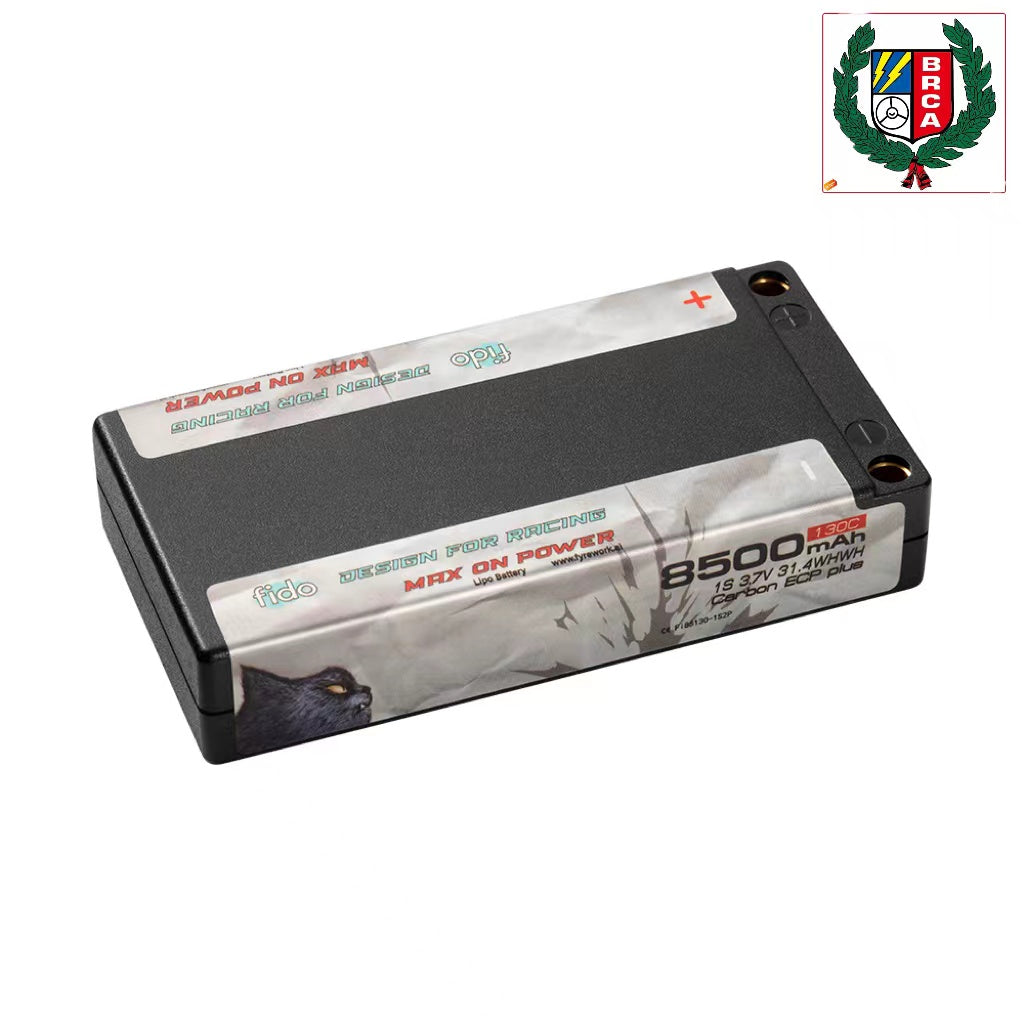 Fi85130-1S2P Fido RC Racing Lipo Battery 8500mAh 3.7V  1S 1/12 Pack