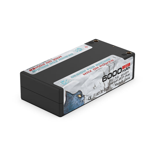 Fi60130-2S2P Fido RC Racing Lipo Battery 6000mAh 7.4V Shorty pack