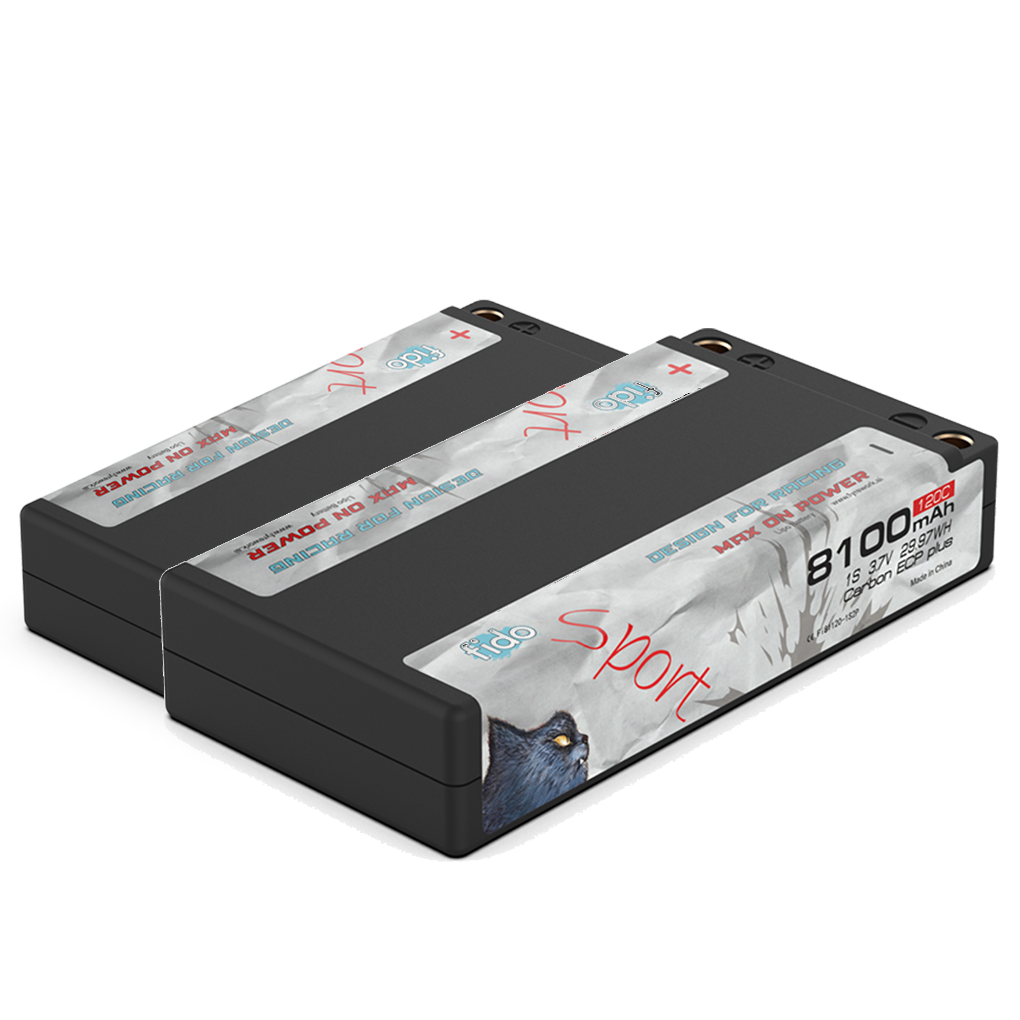 Fi81120-1S2P Fido RC Sport Lipo Battery 8100mAh 3.7V  1S 1/12 Pack Sport