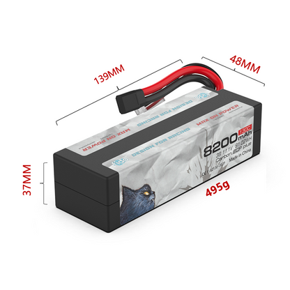 Fi82130-3S2P Fido RC Racing Lipo Battery 3S Pack Battery 8200mAh 11.1V